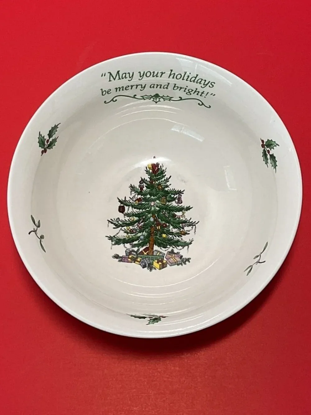 Spode Christmas Tree Candy Bowl 4” Porcelain